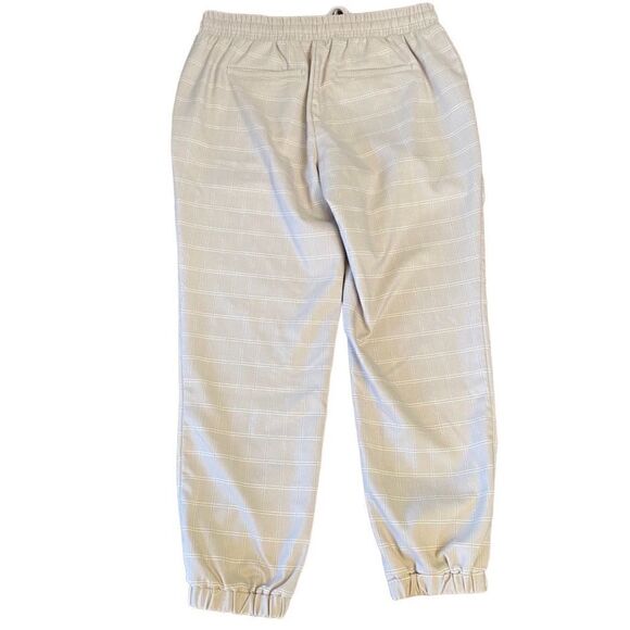 Nine West Joggers Plaid Window Pane Drawstring Medium - Picture 2 of 5